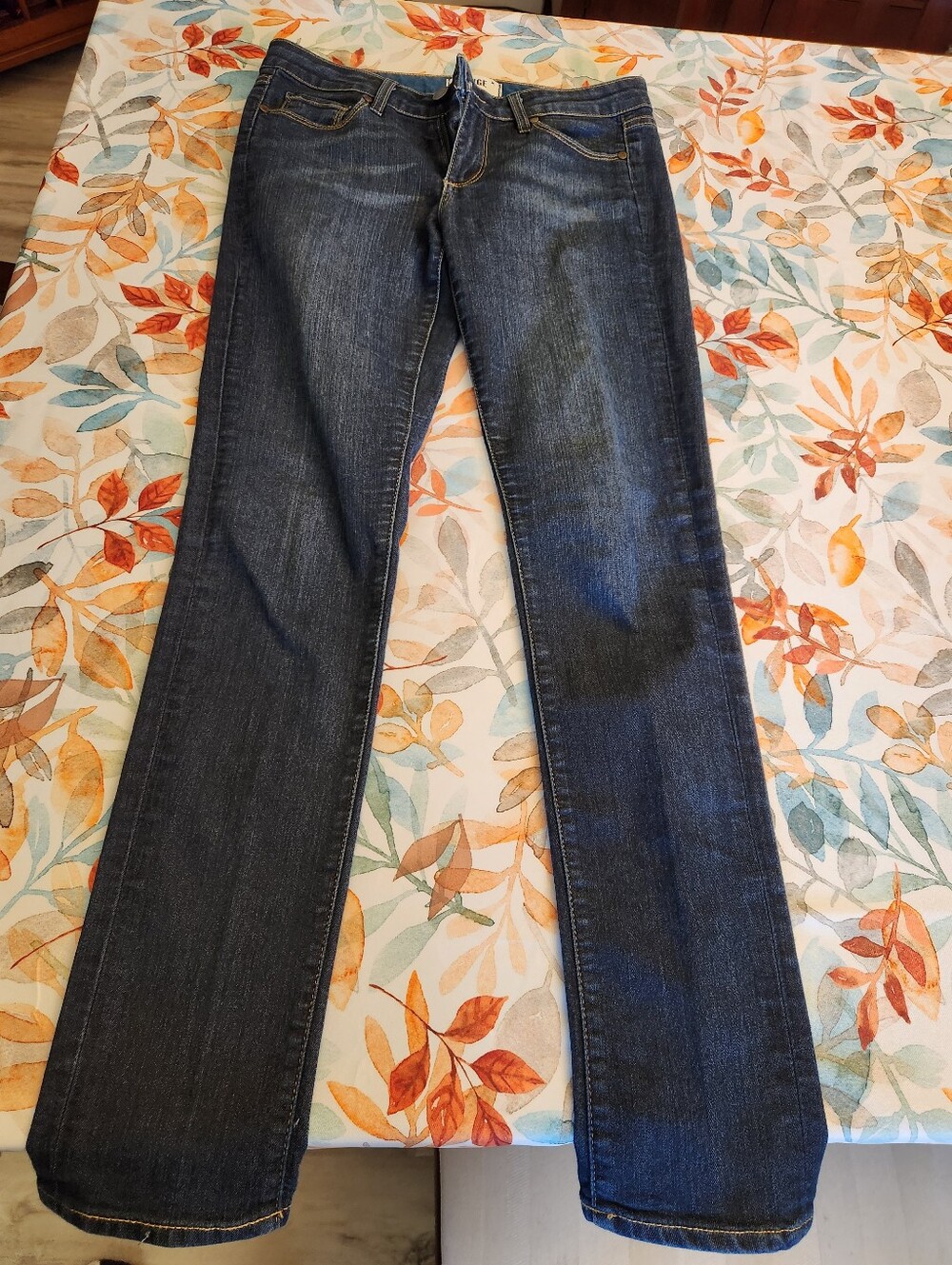 PAIGE Dark Blue Straight Leg Jeans - Dark BLUE - size 27